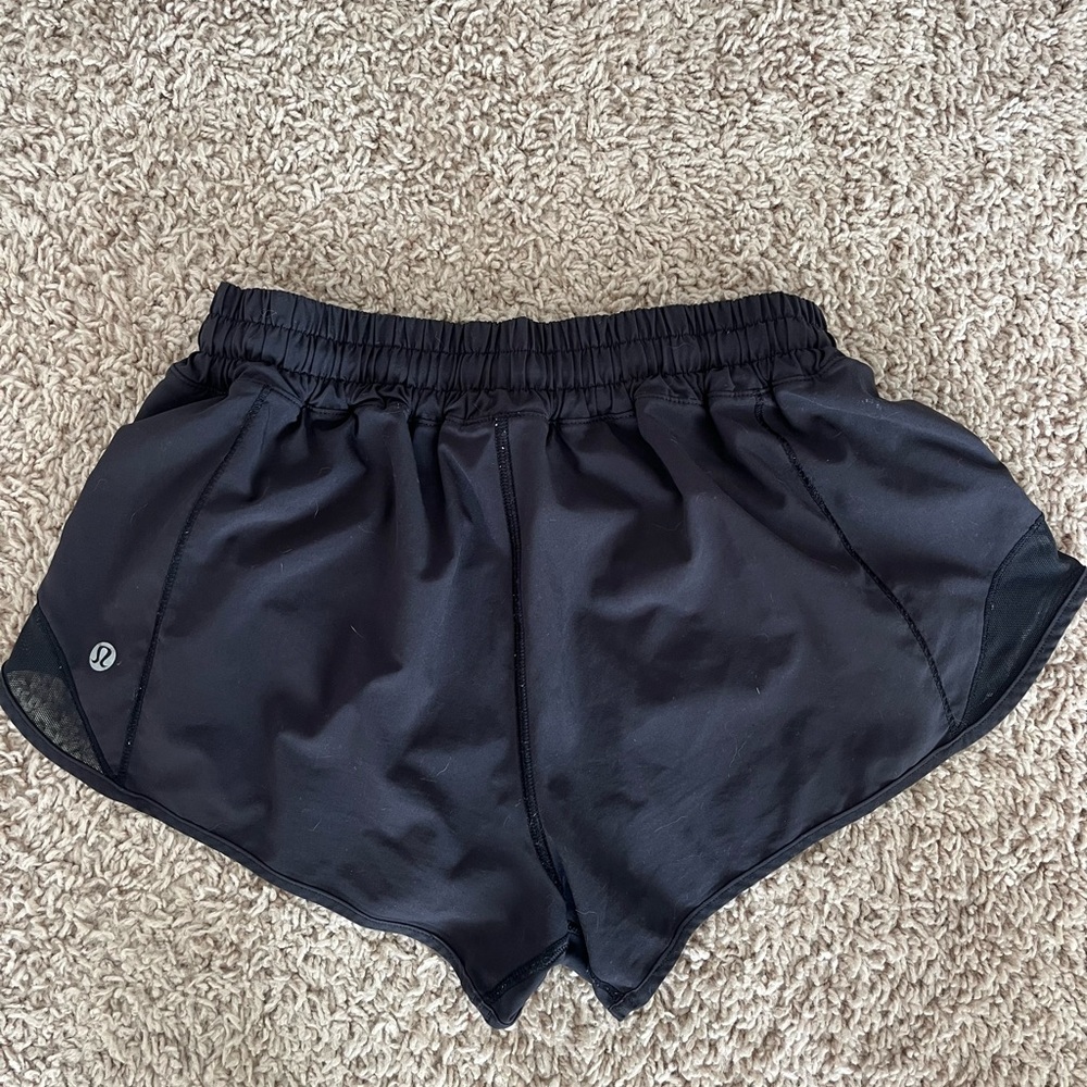 Lululemon Athletica Black Athletic Shorts with Moisture-Wicking Fabric